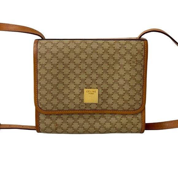 CELINE Brown Leather Shoulder Bag - Picture 1 of 10